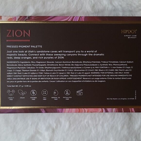 Hipdot Zion Eyeshadow Palette- NIB - Picture 5 of 5